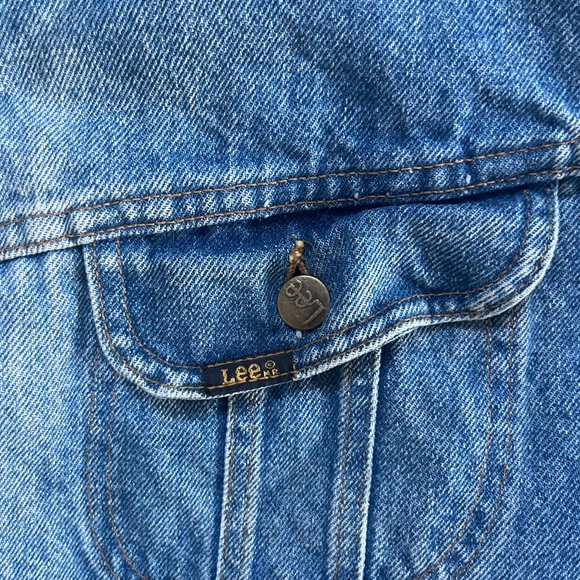 Lee Storm Rider Denim Jacket Mens 48TG Blue Jean Sherpa Lined Corduroy Collar - Picture 4 of 5